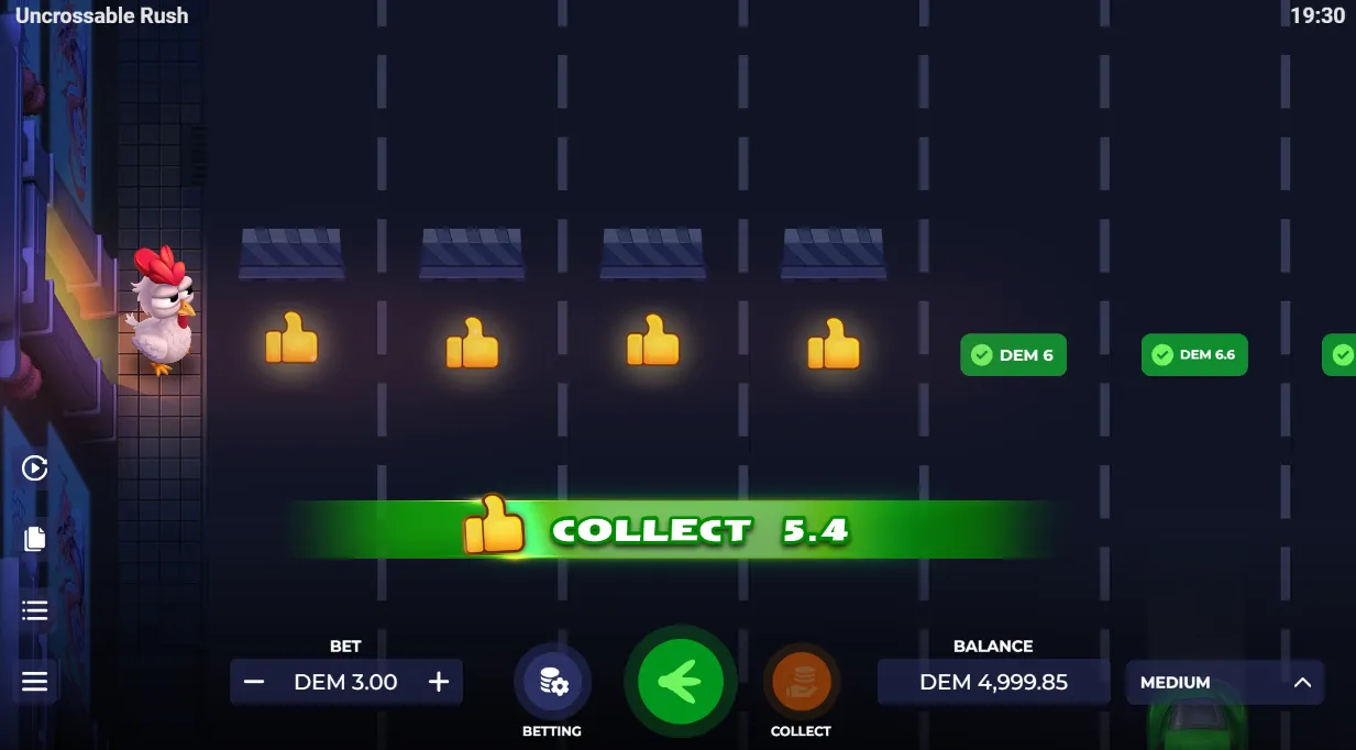 Uncrossable Rush Game